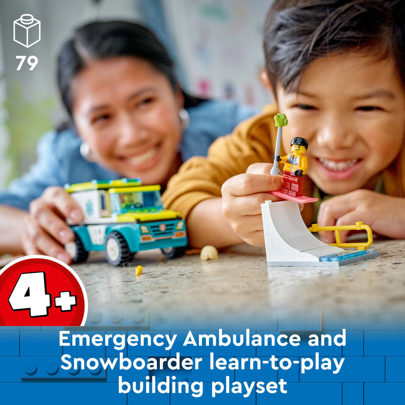 Load image into Gallery viewer, LEGO City Emergency Ambulance and Snowboarder 60403
