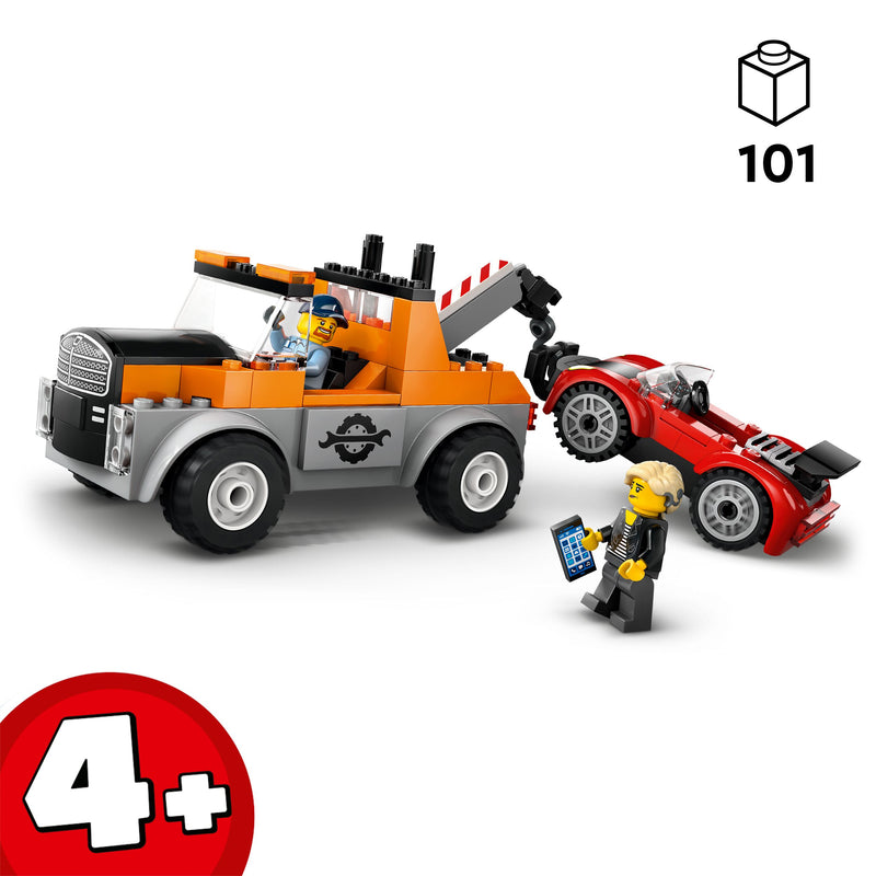 Load image into Gallery viewer, LEGO City Tow Truck and Sports Car Repair Toy 60435
