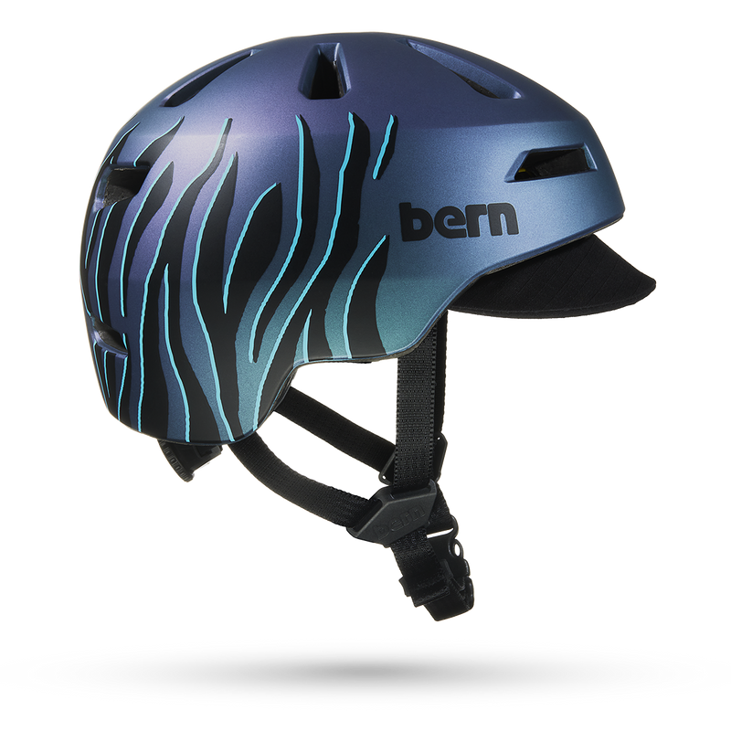 Load image into Gallery viewer, Bern Brentwood Jr. MIPS Helmet - Purple Tiger
