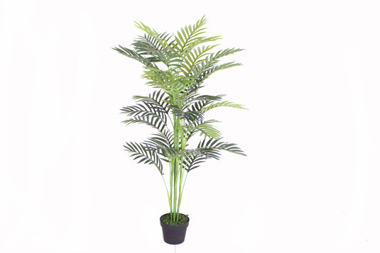 Tradala 4ft Lush Artificial Tree Palm 120cm / 4ft Tall with Real Wood Trunk - For Home Living Room Indoors