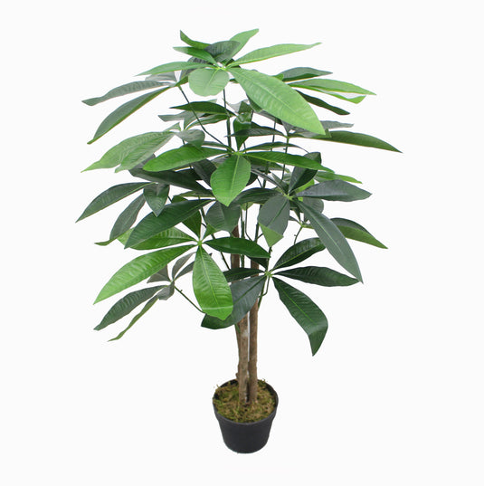 Tradala 3ft Lush Artificial Tree Large Fortune 90cm / 3ft Tall with Real Wood Trunk - For Home Living Room Indoors