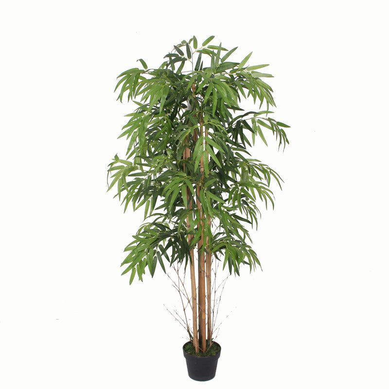 Load image into Gallery viewer, Tradala 5ft Lush Artificial Tree Large Bamboo 150cm / 5ft Tall with Real Wood Trunk - For Home Living Room Indoors
