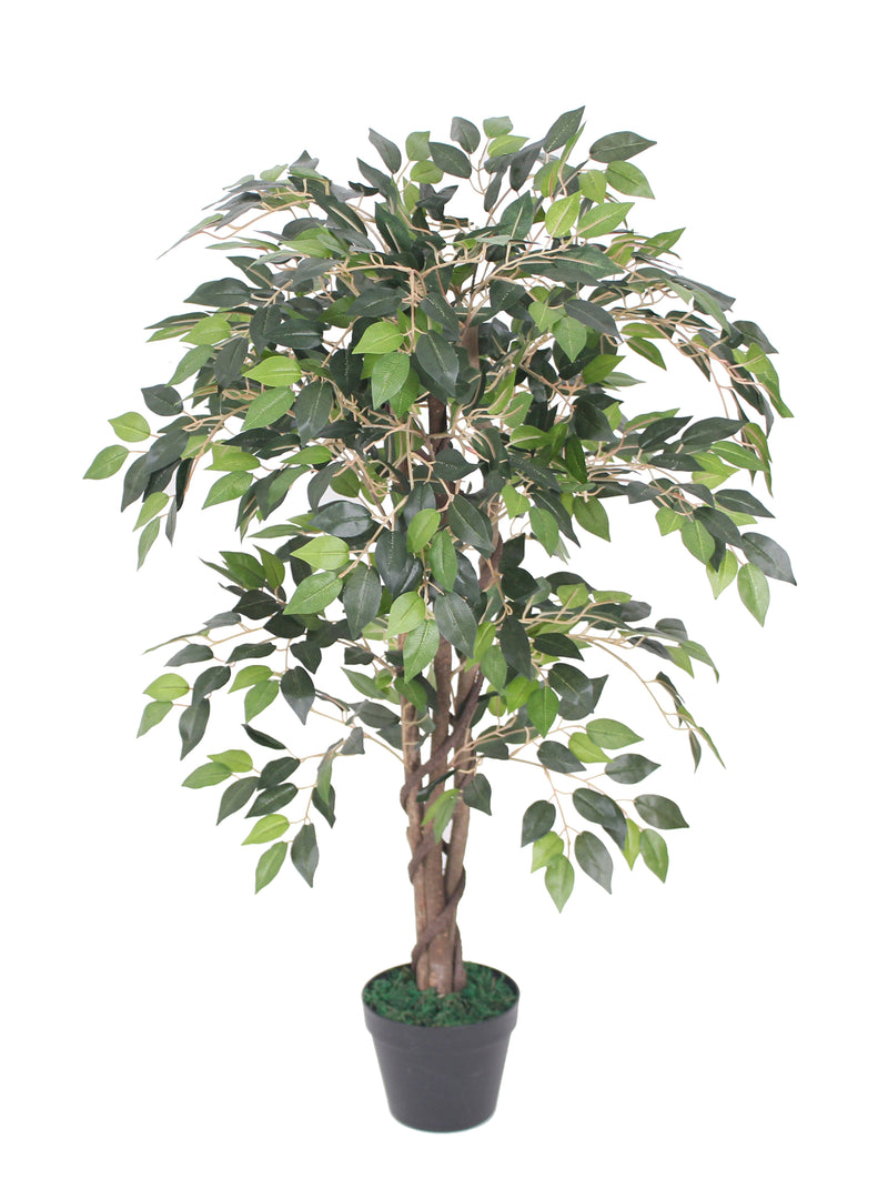 Load image into Gallery viewer, Tradala 3ft Lush Artificial Tree Ficus 90cm / 3ft Tall with Real Wood Trunk - For Home Living Room Indoors
