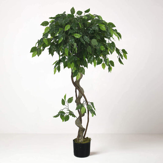 Tradala 4ft Lush Artificial Tree Large Japanese Bonsai 120cm / 4ft Tall with Real Wood Trunk - For Home Living Room Indoors