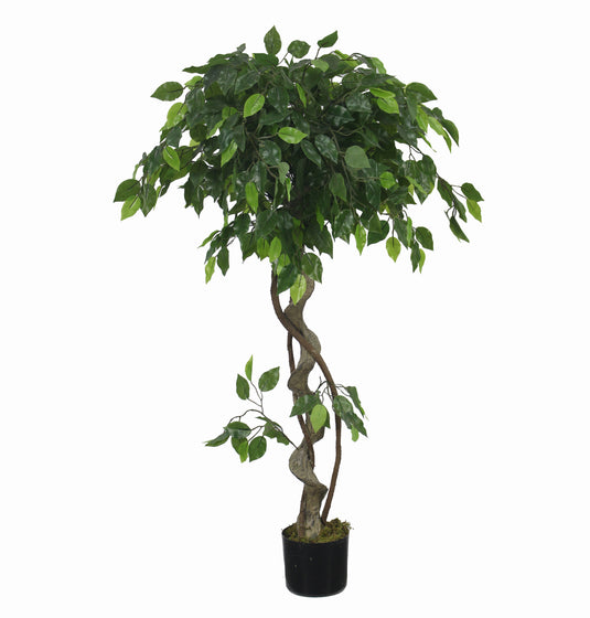 Tradala 4ft Lush Artificial Tree Large Japanese Bonsai 120cm / 4ft Tall with Real Wood Trunk - For Home Living Room Indoors