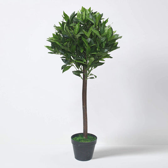 Tradala 3ft Lush Artificial Tree Large Bay Tree 90cm / 3ft Tall in Plant Pot - For Home Living Room Indoors