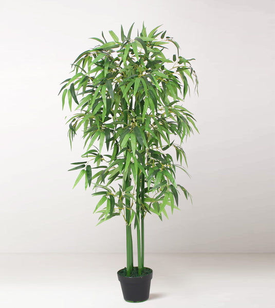 Tradala 4ft Lush Artificial Tree Bamboo 120cm / 4ft Tall in Plant Pot - For Home Living Room Indoors