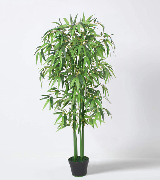 Tradala 4ft Lush Artificial Tree Bamboo 120cm / 4ft Tall in Plant Pot - For Home Living Room Indoors