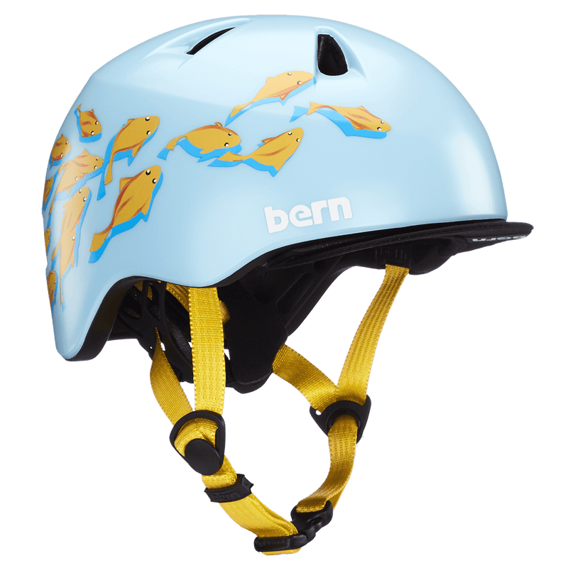 Load image into Gallery viewer, Bern Tigre Youth Helmet - Satin Blue Goldfish
