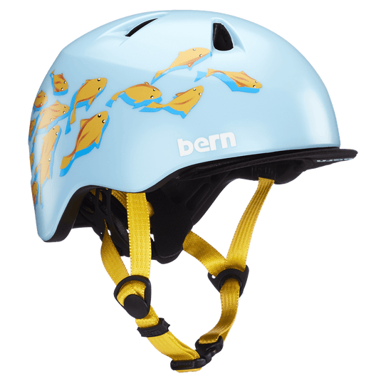 Bern Tigre Youth Helmet - Satin Blue Goldfish