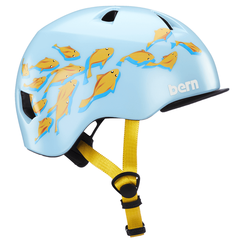 Load image into Gallery viewer, Bern Tigre Youth Helmet - Satin Blue Goldfish
