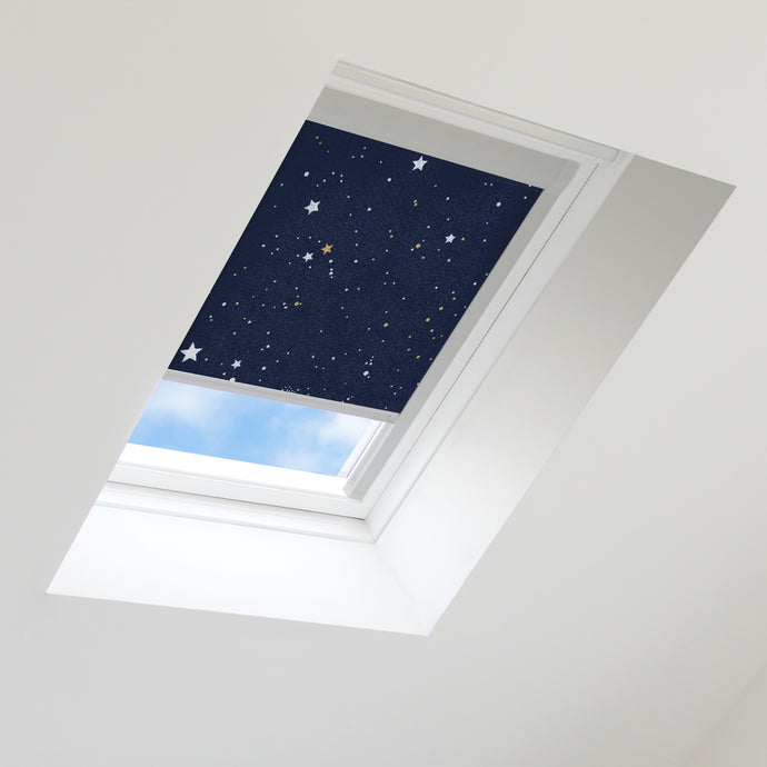 Night Sky Blackout Blind for Velux Roof Window Size P10 ,Silver Frames