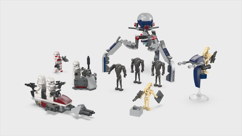 Load and play video in Gallery viewer, LEGO Star Wars Clone Trooper &amp; Battle Droid Battle Pack 75372
