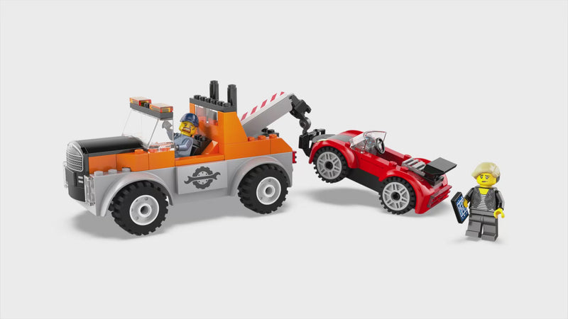 Load and play video in Gallery viewer, LEGO City Tow Truck and Sports Car Repair Toy 60435
